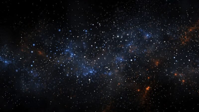 Abstract black space-dust illustration